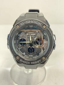 CASIO◆ソーラー腕時計・G-SHOCK/デジアナ/BLK/BLK