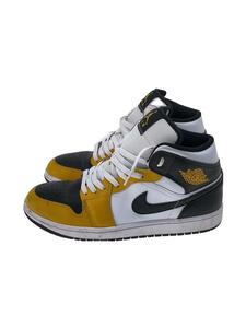 NIKE◆AIR JORDAN 1 MID_エアジョーダン 1 ミッド/28cm/イエロー/DQ8426-701