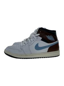 NIKE◆AIR JORDAN 1 MID SE_エア ジョーダン 1 MID SE/26cm/WHT/レザー