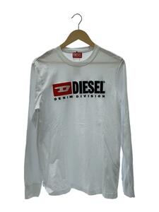 DIESEL◆長袖Tシャツ/S/コットン/WHT/無地