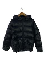 FIRST DOWN◆ダウンジャケット/L/ナイロン/BLK/無地/F542008/DOWN PARKA NYLON TAFFETA_画像1