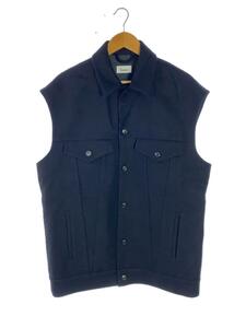 lownn◆TRUCKER JACKET VEST/ベスト/46/ウール/BLK