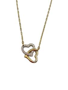 Swarovski◆ネックレス/-/GLD/トップ有/レディース/ダブルハート