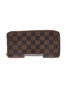 LOUIS VUITTON◆2)ジッピー・ウォレット_ダミエ・エベヌ_BRW_ブラウン/PVC/BRW/モノグラム/レディース