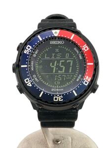SEIKO◆ソーラー腕時計/デジタル/ラバー/BLK/S802-00A0/プロスペックス/フィールドマスター