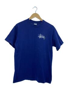 STUSSY◆推定00s/銀タグ/USA製/Tシャツ/M/コットン/NVY/プリント