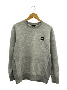 THE NORTH FACE◆SQUARE LOGO CREW SWEAT_スクエア ロゴ クルー スウェット/L/ポリエステル/GRY