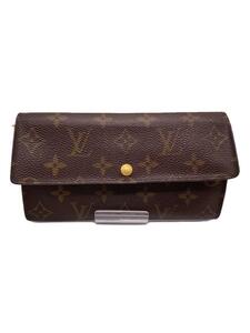 LOUIS VUITTON◆2)ポシェット・ポルト・モネ・クレディ_モノグラム・キャンバス_BRW/PVC/BRW/レディース/ボタン