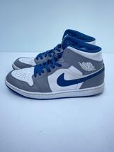 NIKE◆AIR JORDAN 1 MID_エアジョーダン 1 ミッド/28cm/WHT/レザー_画像1