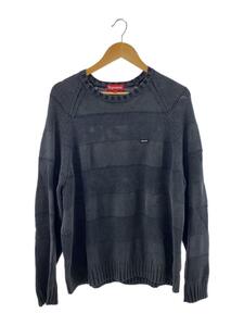 Supreme◆23SS/Small Box Stripe Sweater/M/コットン/BLK
