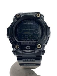 CASIO◆ソーラー腕時計・G-SHOCK/デジタル/ラバー/BLK/BLK