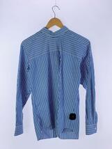 COMME des GARCONS SHIRT◆前後反転シャツ/長袖シャツ/XS/コットン/BLU/ストライプ/S22079_画像2