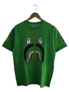 A BATHING APE◆SHARK TEETシャツ/L/コットン/GRN//