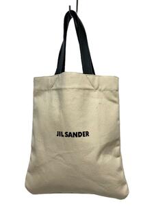 JIL SANDER◆ロゴトート/ヨゴレ有/トートバッグ/キャンバス/BEG