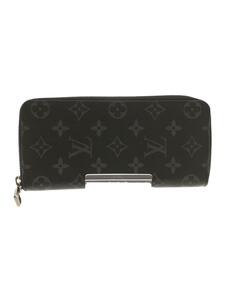 LOUIS VUITTON◆ジッピー・ウォレット・ヴェルティカル_モノグラム・エクリプス_BLK/PVC/BLK/メンズ//