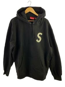 Supreme◆S Logo Hooded Sweatshirt/パーカー/XL/コットン/BLK/無地//