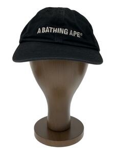 A BATHING APE◆日本製/キャップ/FREE/コットン/BLK/メンズ