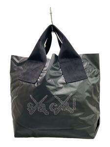 sacai◆トートバッグ/ナイロン/ブラック/21-0326S