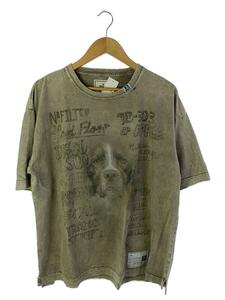 MIHARA YASUHIRO◆Bleached T-shirt/Tシャツ/44/コットン/グレー/総柄/A12TS602//