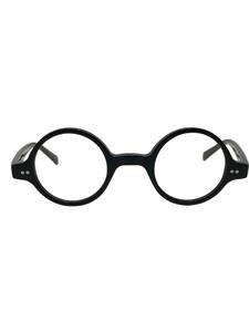 Lesca LUNETIER*Lesca/re ska / glasses / plastic / black /P60/ clear / circle glasses //