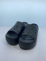 crocs◆サンダル/US7/BLK/厚底/ブラック/靴/黒/美品/_画像2