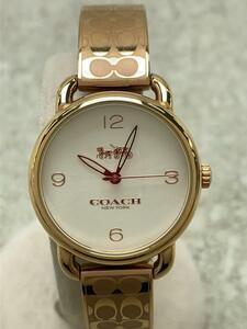 COACH◆クォーツ腕時計/アナログ/-/WHT/GLD/CA.97.7.95.1497