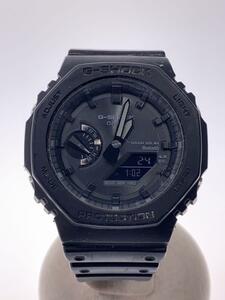 CASIO◆ソーラー腕時計_G-SHOCK/デジアナ/ラバー/GRY/BLK/SS//