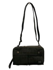 PORTER◆SMOKY 2WAY SHOULDER BAG/ショルダーバッグ/コットン/BLK/592-26369※角スレ