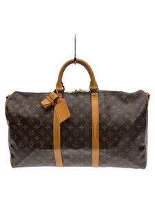 LOUIS VUITTON◆キーポル・バンドリエール50_モノグラム・キャンバス_BRW/PVC/BRW/総柄