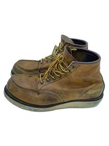 RED WING◆レースアップブーツ・クラシックモックトゥ/-/BRW/レザー