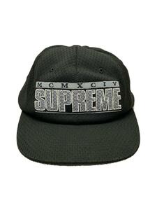Supreme◆18SS 6 Panel Cap/キャップ/FREE/ポリエステル/BLK/メンズ/zag6-pan