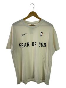NIKE◆FEAR OF GOD/コラボ/Tシャツ/L/コットン/ホワイト/無地/CU4699-133