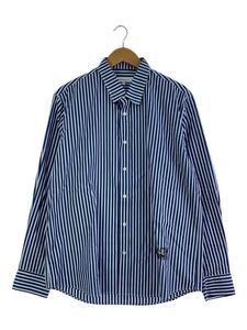 MAISON KITSUNE◆長袖シャツ/XL/コットン/BLU/ストライプ/LM00403WC2040