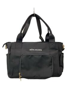 selva secreta/MOM TOTE BAG/トートバッグ/ポリエステル/BLK