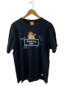 #FR2◆SMOKING KILLS/天使/Tシャツ/L/コットン/BLK/プリント