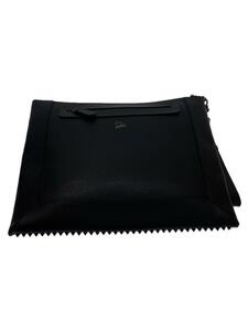 Christian Louboutin* clutch bag / leather /BLK