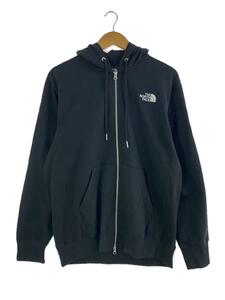 THE NORTH FACE◆SQUARE LOGO FULL ZIP_スクエアロゴフルジップ/LL/コットン/ブラック