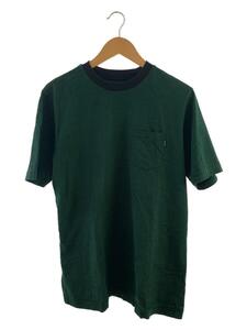 Supreme◆Tシャツ/M/コットン/GRN/ボーダー/Border S/S Pocket Tee