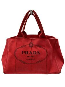 PRADA◆トートバッグ/キャンバス/RED