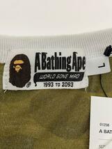 A BATHING APE◆Tシャツ/L/コットン/WHT/総柄/001CSB801017X_画像3