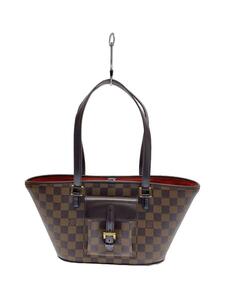 LOUIS VUITTON◆マノスクPM_ダミエ・エベヌ_BRW/PVC/BRW