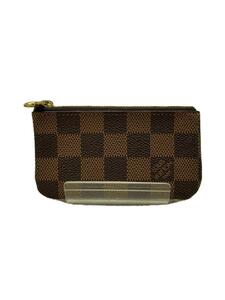 LOUIS VUITTON◆ポシェット・クレ_ダミエ・エベヌ_BRW/PVC/BRW/レディース