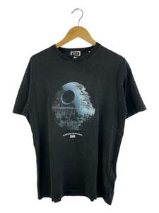 KITH◆×STARWARS/DEATH STAR TEE/Tシャツ/S/コットン/BLK/プリント