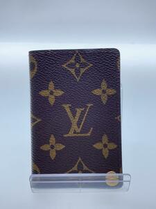 LOUIS VUITTON◆ポルト・カルト・クレディ・プレッシオン_モノグラム・キャンバス_BRW/レザー/BRW/レディース