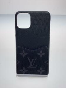 LOUIS VUITTON◆iPhone・バンパー11_モノグラム・エクリプス_BLK/-/BLK/メンズ