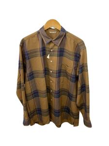 AURALEE◆SUPER LIGHT WOOL CHECK SHIRTS/長袖シャツ/4/ウール/BRW/A9AS01LC