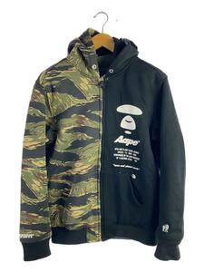 AAPE BY A BATHING APE◆状態考慮/ジップパーカー/L/レーヨン/GRN/カモフラ/AAPLJM7449XXH