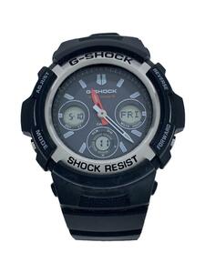 CASIO◆ソーラー腕時計・G-SHOCK/デジアナ/BLK