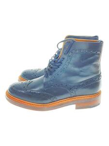 GRENSON◆レースアップブーツ/UK7/GRY/レザー/5068/ウイングチップ/8ホール