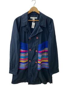 COMME des GARCONS SHIRT◆民族/ダブルコート/コート/L/ナイロン/NVY/S13125